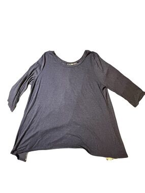 GILLI Top Plus Size 3X Raglan Sleeve Soft Mixed Pattern Comfy Floral